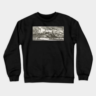 The Black Country, 19th century view of Oldbury, West Midlands, industrial revolution Crewneck Sweatshirt